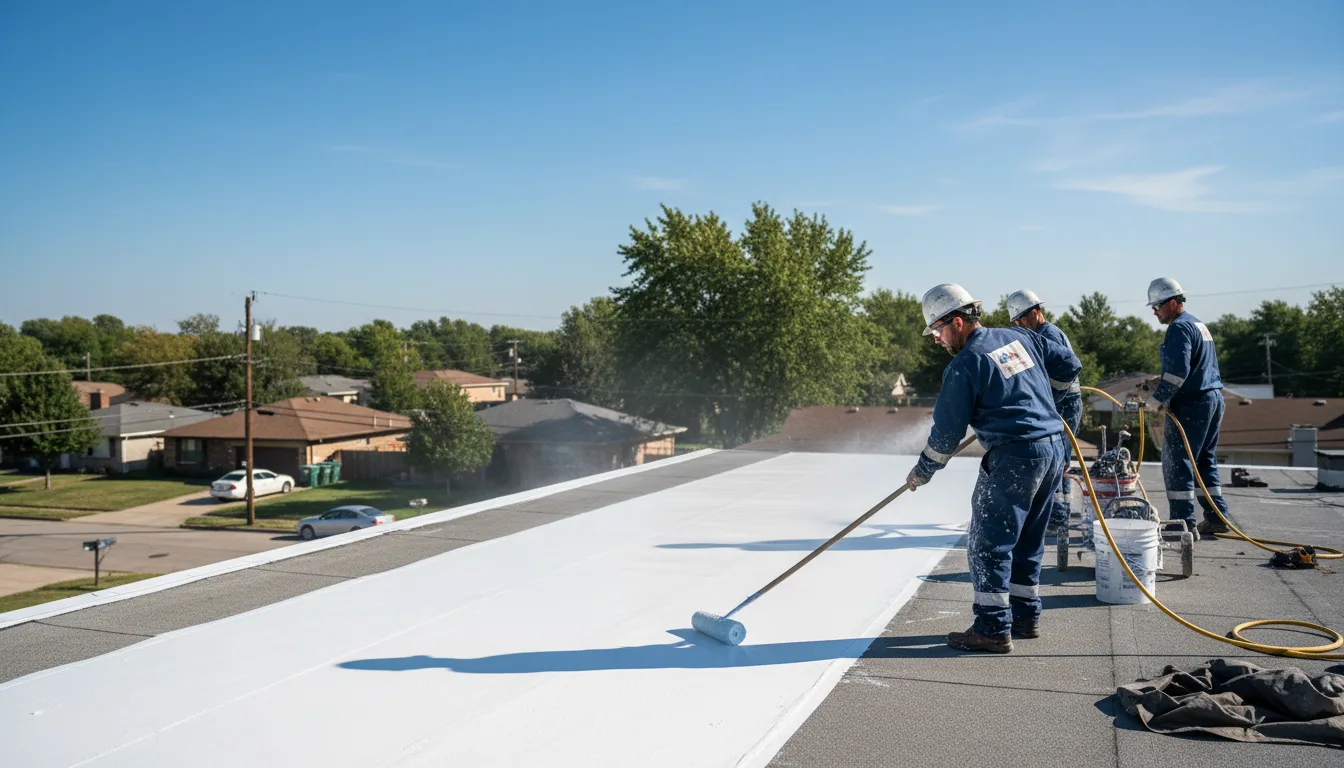 Commercial roof coating in Claremont, VA near me